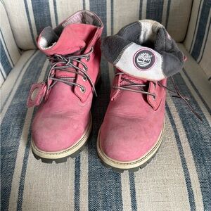 Timberland Pink Fold-Over Boots